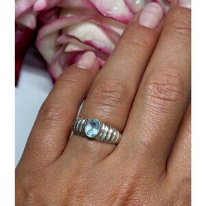 925 STERLING SILVER TOPAZ RING SIZE 6